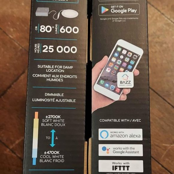 COPY - BAZZ 4" Smart Wi-Fi Color + White LED Recessed Light Fixture - Picture 3 of 7